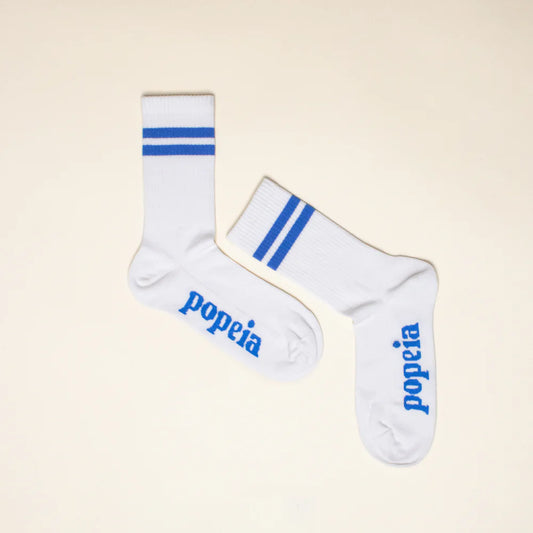 The Tennis-Socken blaue Streifen | popeia