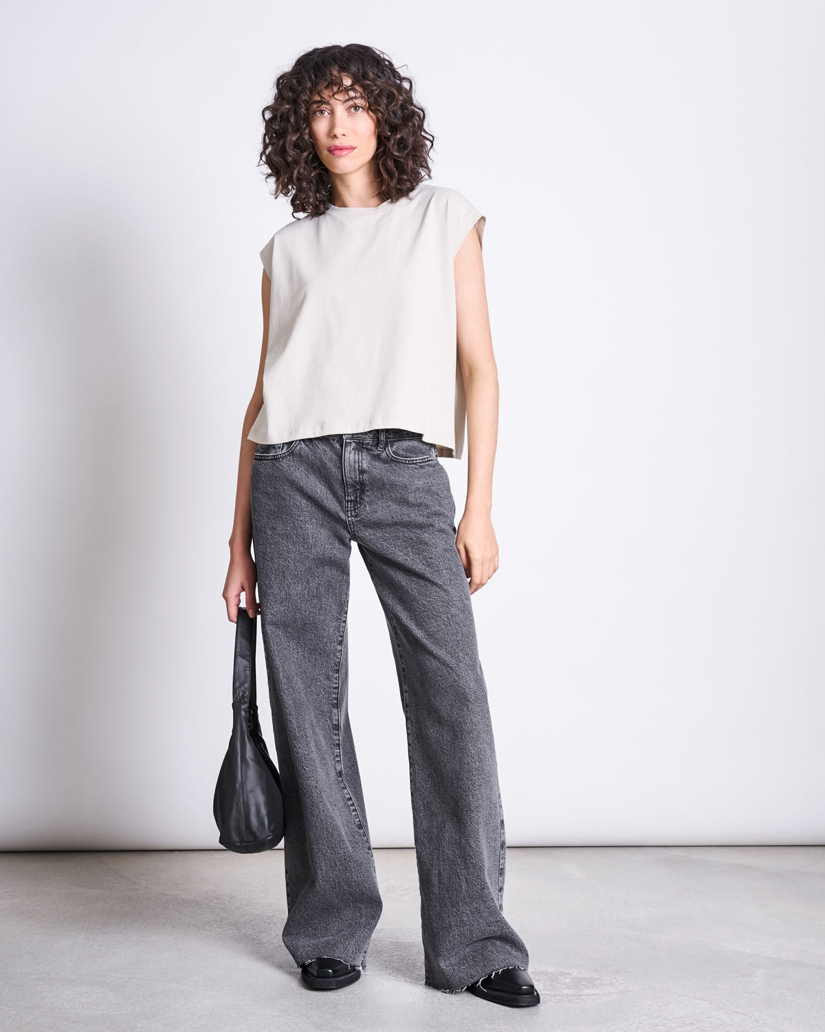 WIDE LEG JEANS SUNNY LIGHT GREY  | Jan ´n June