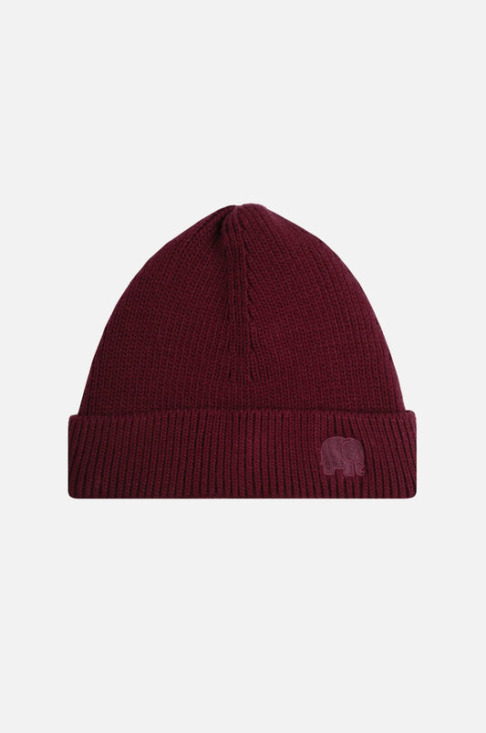 Safor Rib Knit Beanie Burgundy | trendsplant