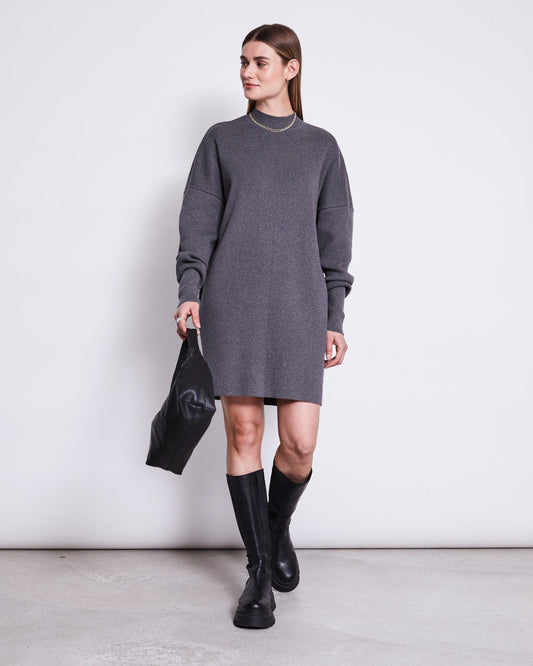 KNIT DRESS NUNA DARK GREY  | Jan ´n June