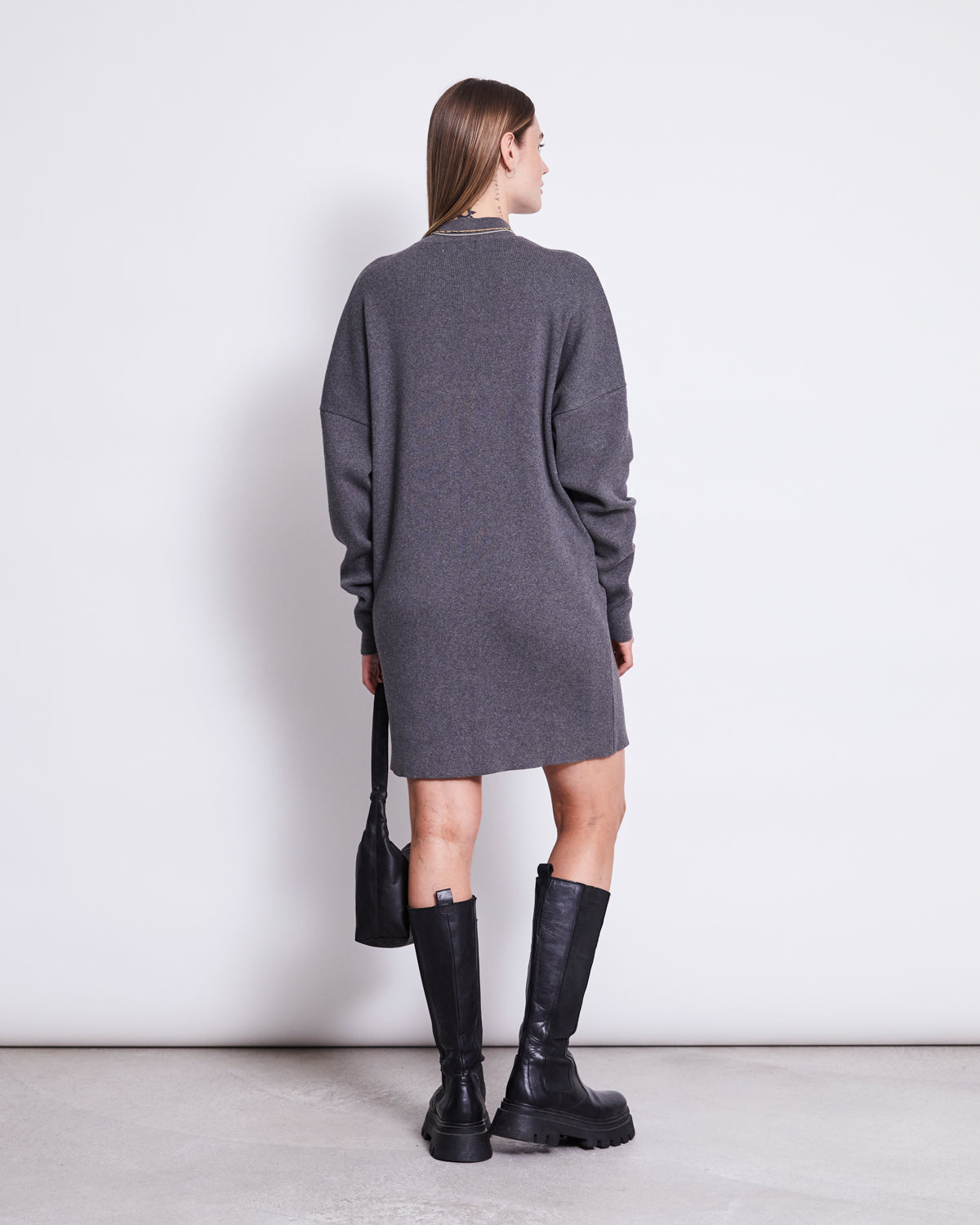 KNIT DRESS NUNA DARK GREY  | Jan ´n June