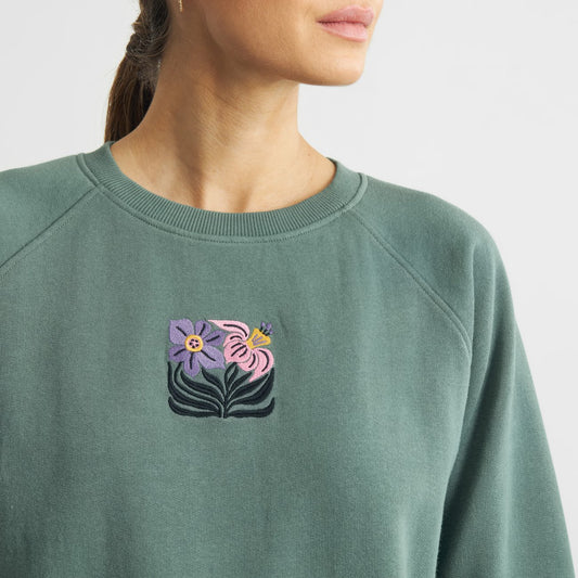 Sweatshirt Ystad Daffodil Flowers dark forest | DEDICATED