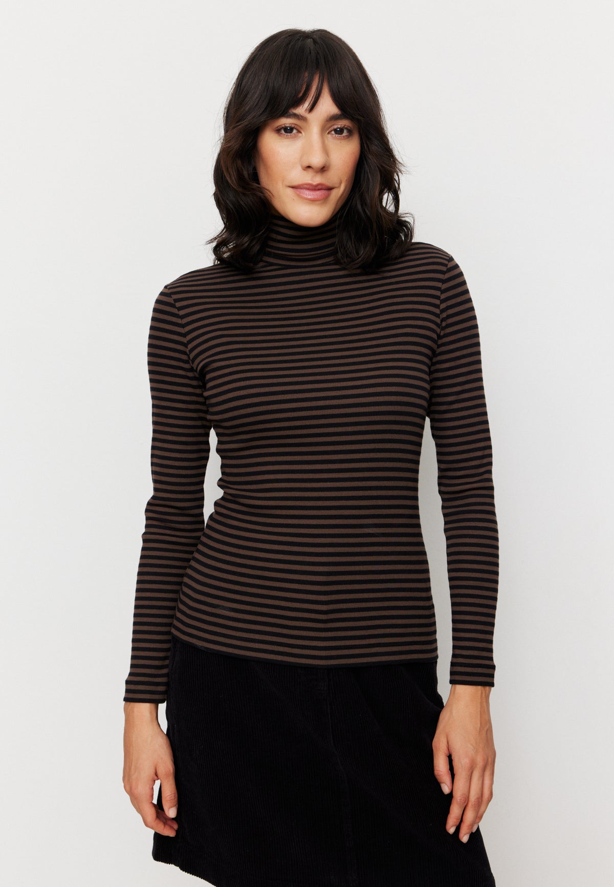 Longsleeve LIATRIS STRIPES chocolate | recolution