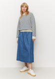 Sweatshirt ALLAMANDA STRIPES vintage blue | recolution