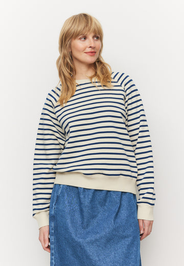 Sweatshirt ALLAMANDA STRIPES vintage blue | recolution