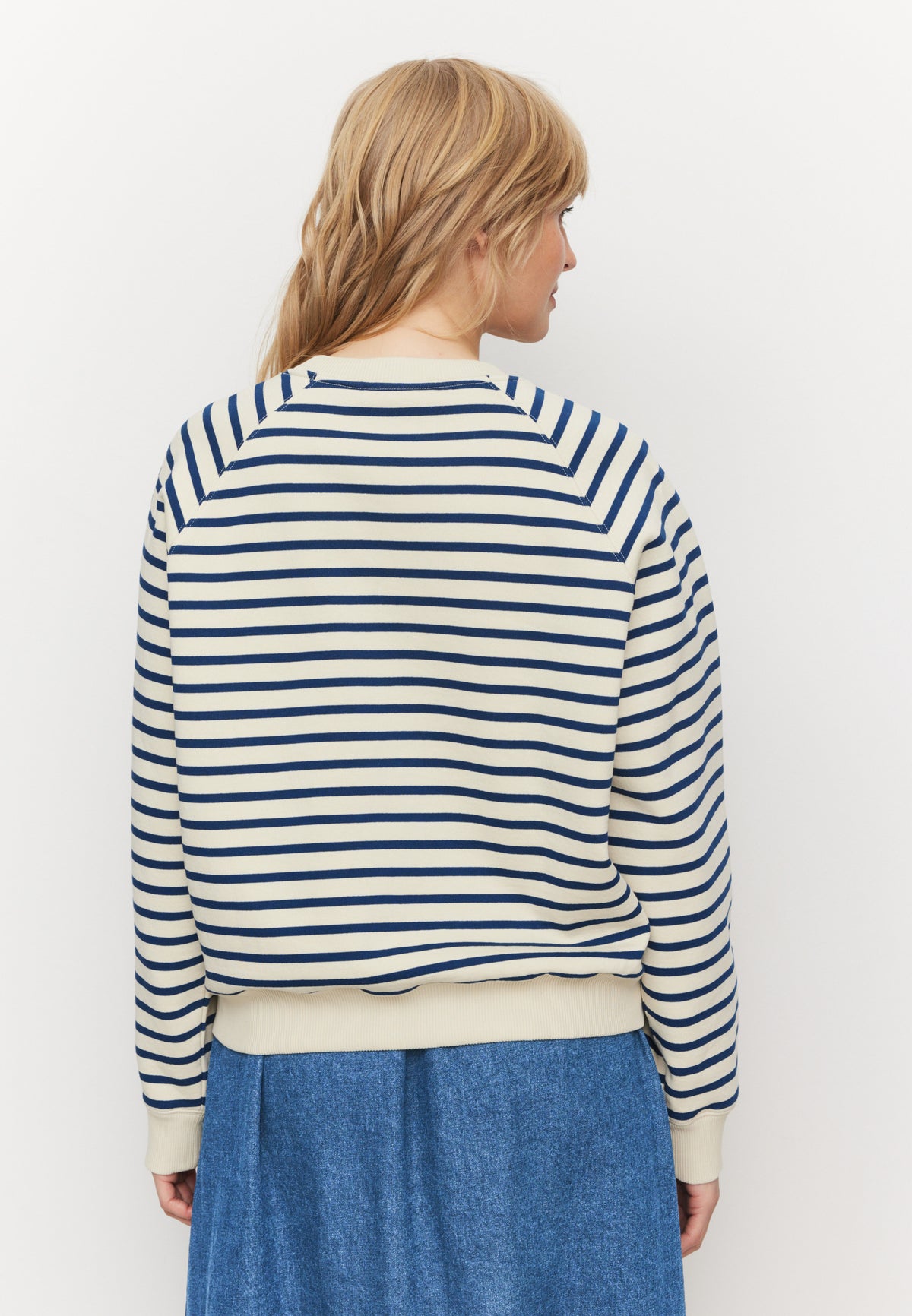 Sweatshirt ALLAMANDA STRIPES vintage blue | recolution