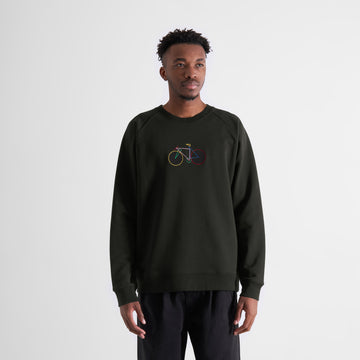 Sweatshirt Malmoe Paper Cut Bike Black | DEDICATED