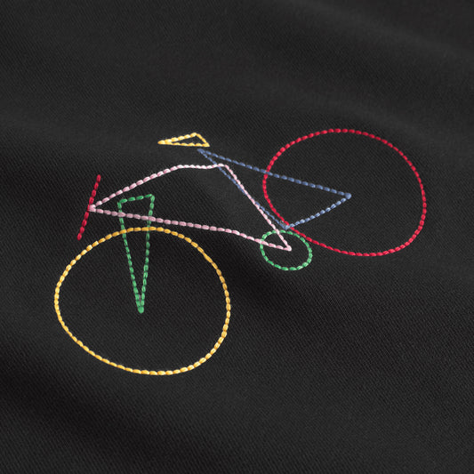 Sweatshirt Malmoe Paper Cut Bike Black | DEDICATED