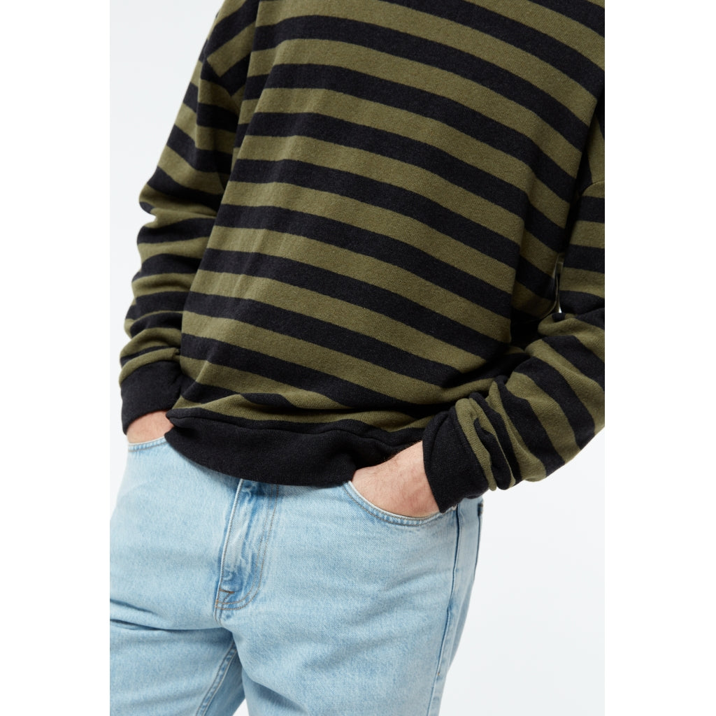 Sweater GBAnthony Dark Grey / Khaki (Stripes) | Givn
