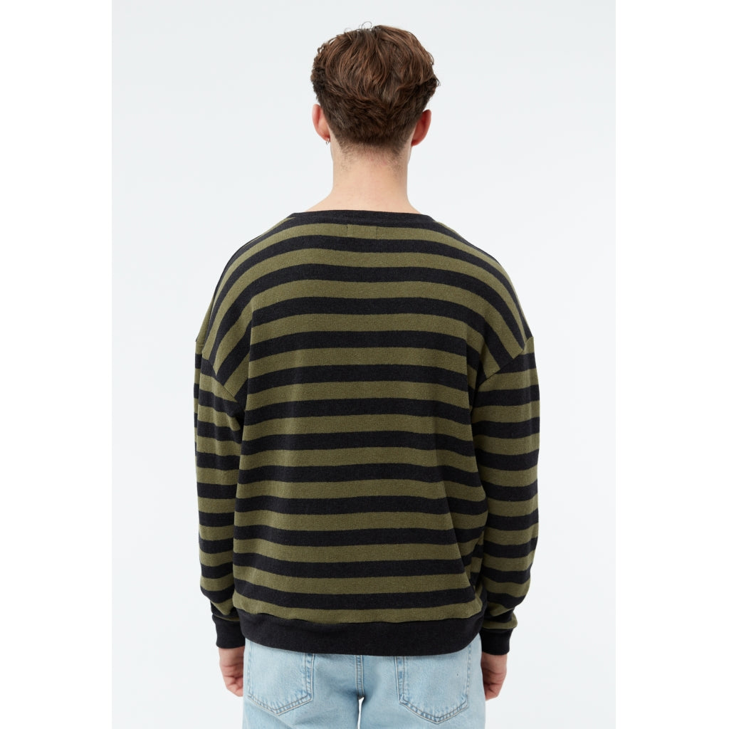 Sweater GBAnthony Dark Grey / Khaki (Stripes) | Givn