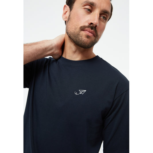 T-Shirt GBLasse (Paper Plane) Midnight Blue | Givn