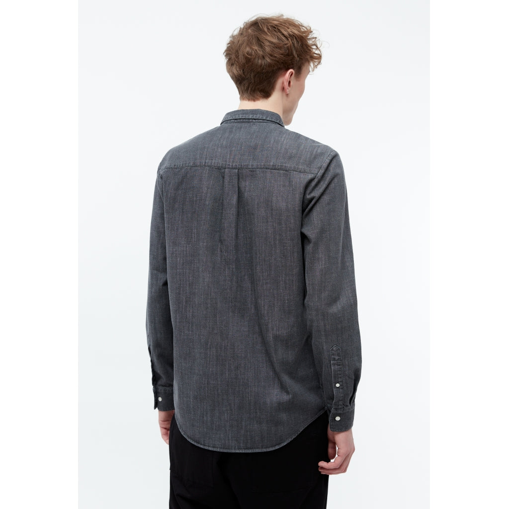 Hemd GBDevis washed black denim | Givn