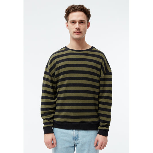 Sweater GBAnthony Dark Grey / Khaki (Stripes) | Givn