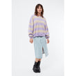 Sweater GBAda Light Beige / Light Amethyst Stripes | Givn