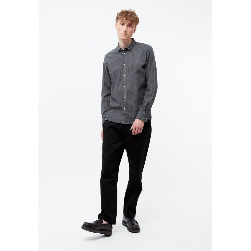 Hemd GBDevis washed black denim | Givn
