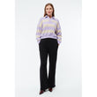 Sweater GBResa Light Beige / Light Amethyst Stripes | Givn