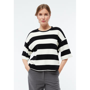 Sweater GBSelma Off White / Black (Stripes) | Givn
