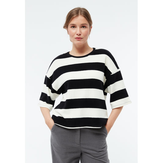Sweater GBSelma Off White / Black (Stripes) | Givn