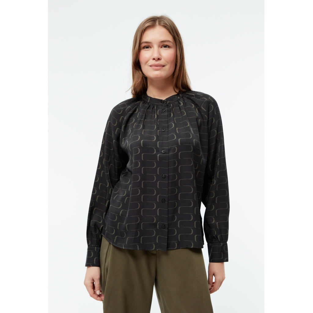 Bluse GBSmilla black/khaki waves  | Givn