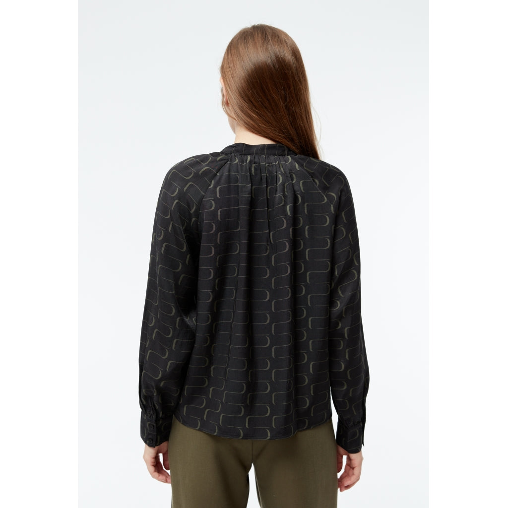 Bluse GBSmilla black/khaki waves  | Givn