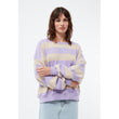 Sweater GBAda Light Beige / Light Amethyst Stripes | Givn