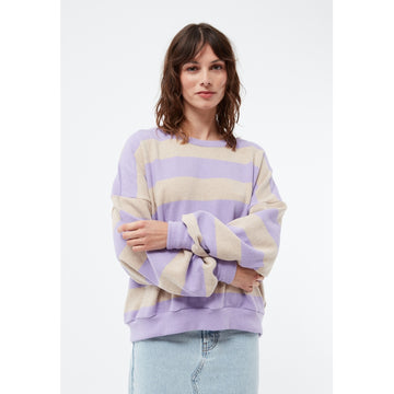 Sweater GBAda Light Beige / Light Amethyst Stripes | Givn