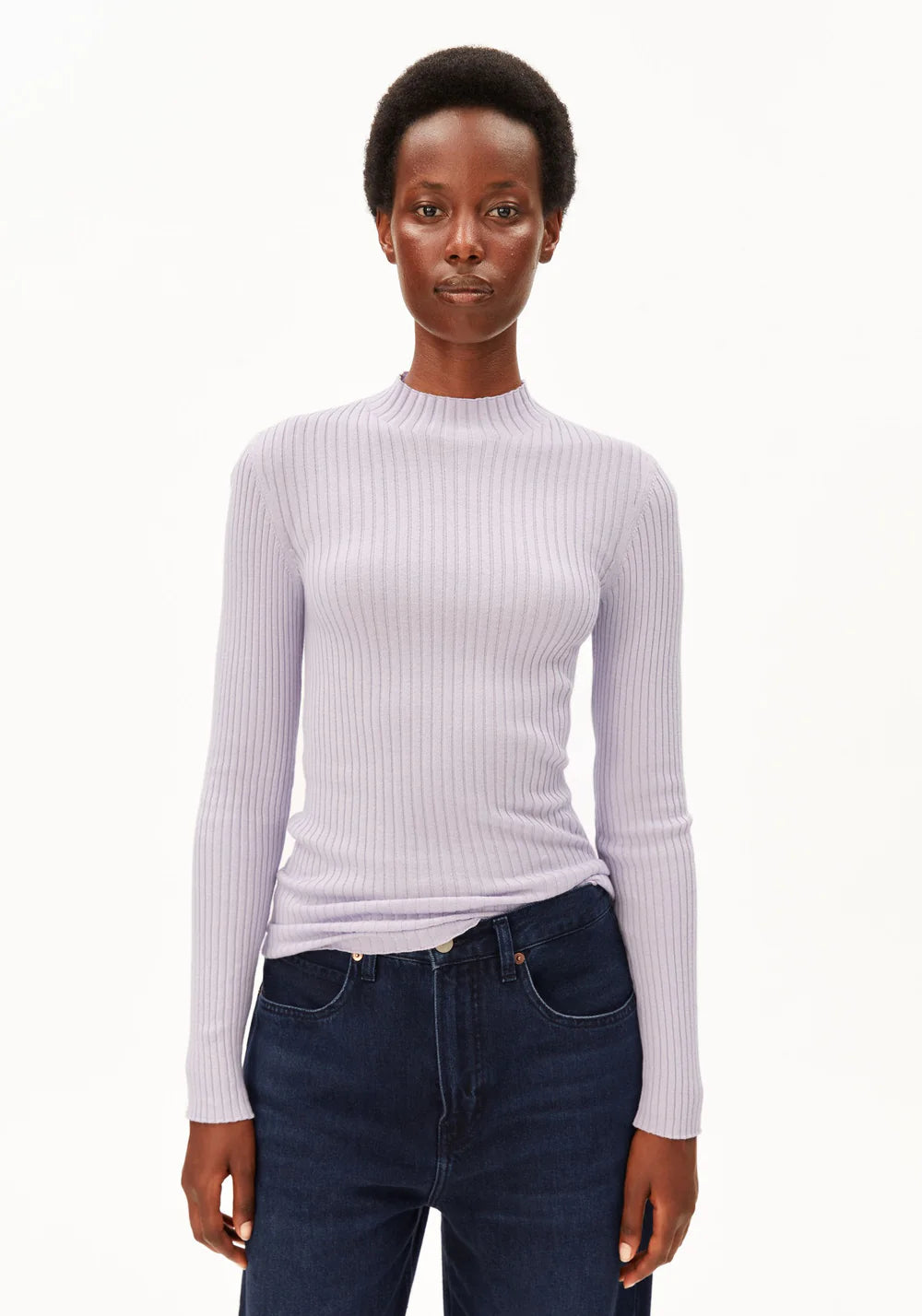 ALAANIA KNIT SWEATER moonlit lilac | ARMEDANGELS