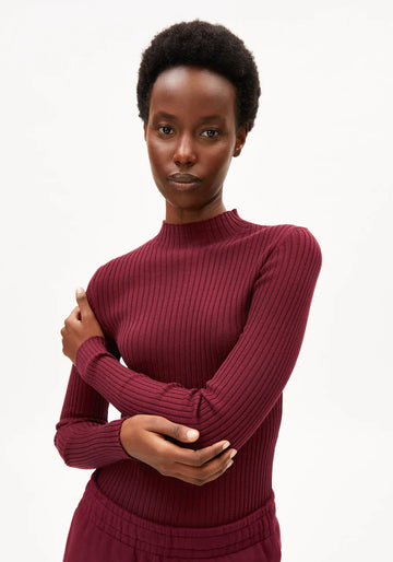 ALAANIA KNIT SWEATER velvet red | ARMEDANGELS