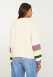 Cardigan PARSLEY STRIPES artic white | recolution