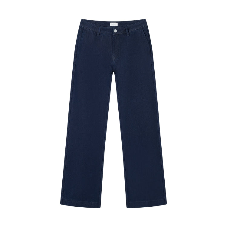 GLOW Flared Denim Chino Rinse Blue | DAWN