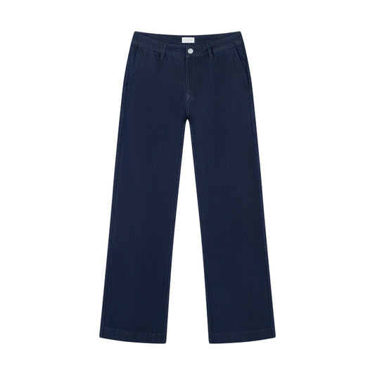 GLOW Flared Denim Chino Rinse Blue | DAWN