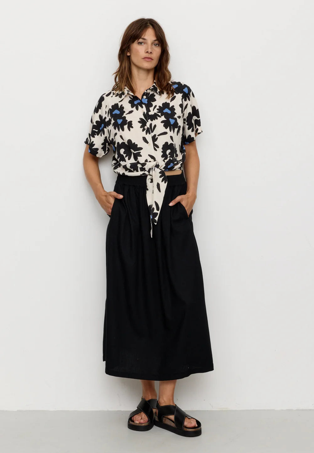 Bluse OCRA BLOOM electric blue | recolution