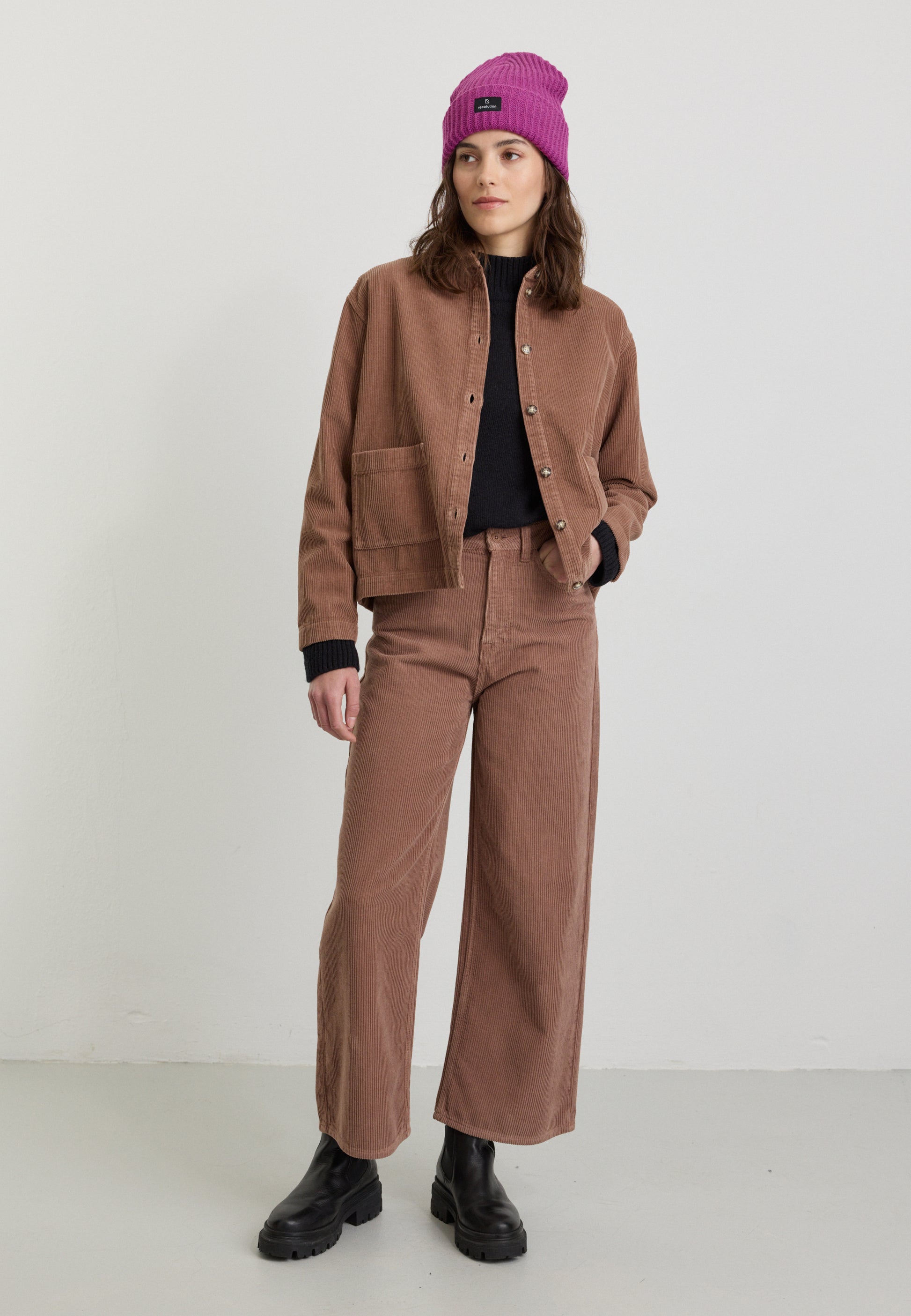 Overshirt RHODEA cognac brown | recolution