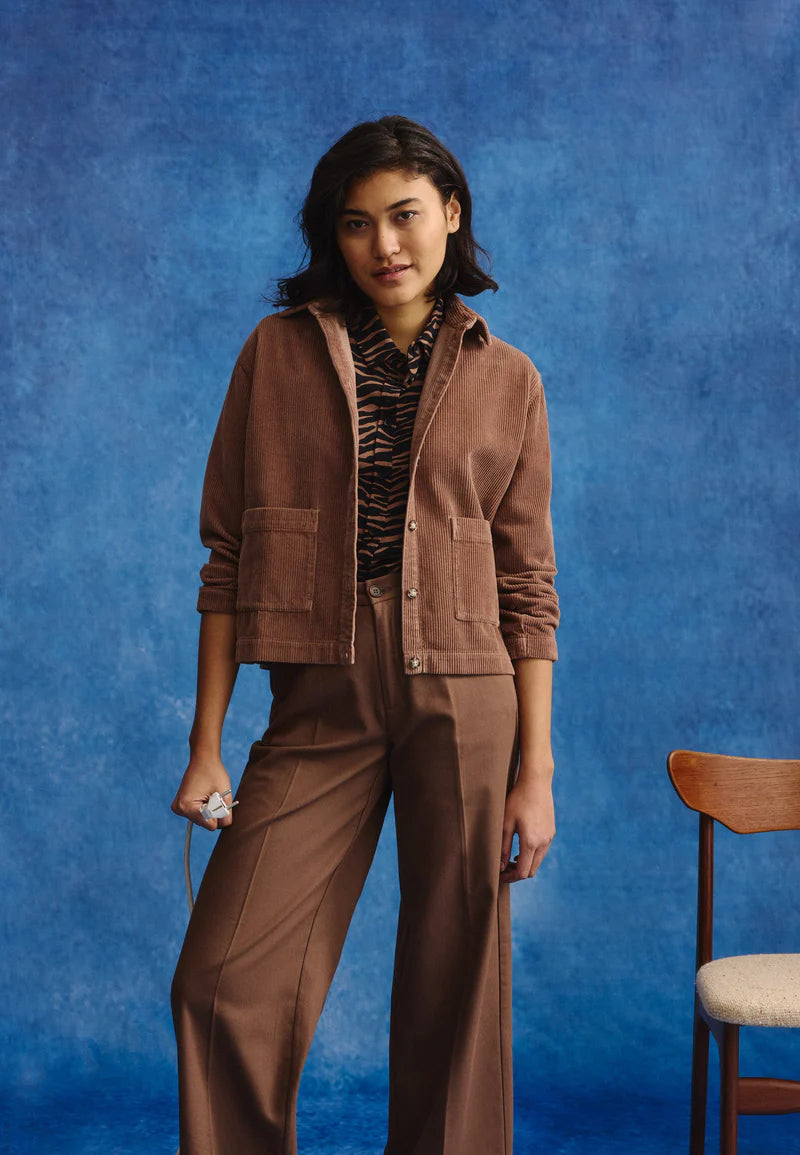 Overshirt RHODEA cognac brown | recolution