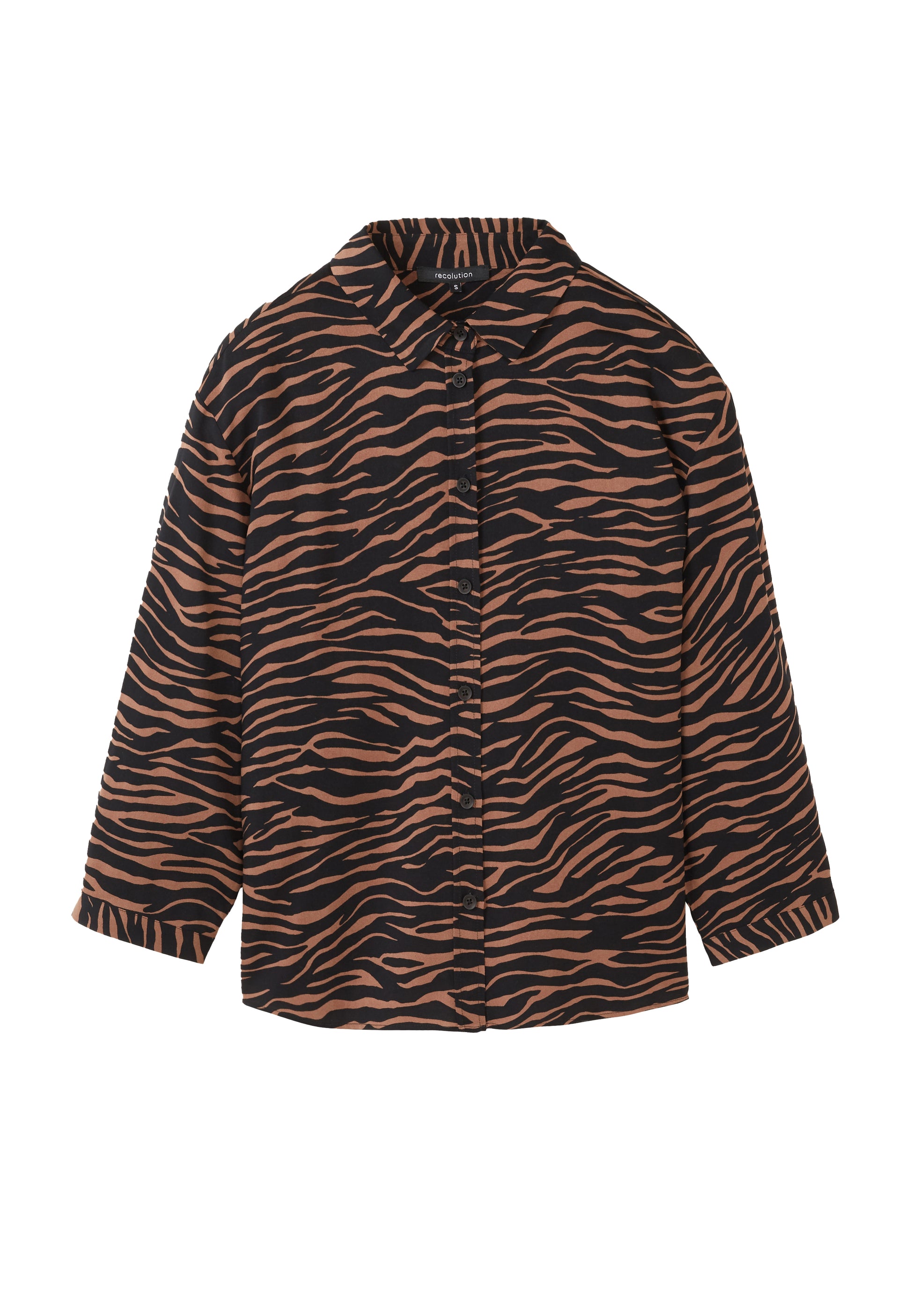 Blouse CYPRESS ZEBRA cognac brown | recolution
