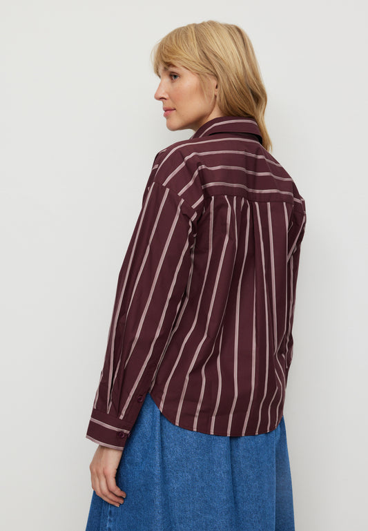 Bluse FORSYTHIA STRIPES  dark plum  | recolution