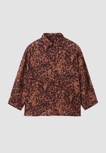 Bluse CYPRESS LEO cognac brown | recolution