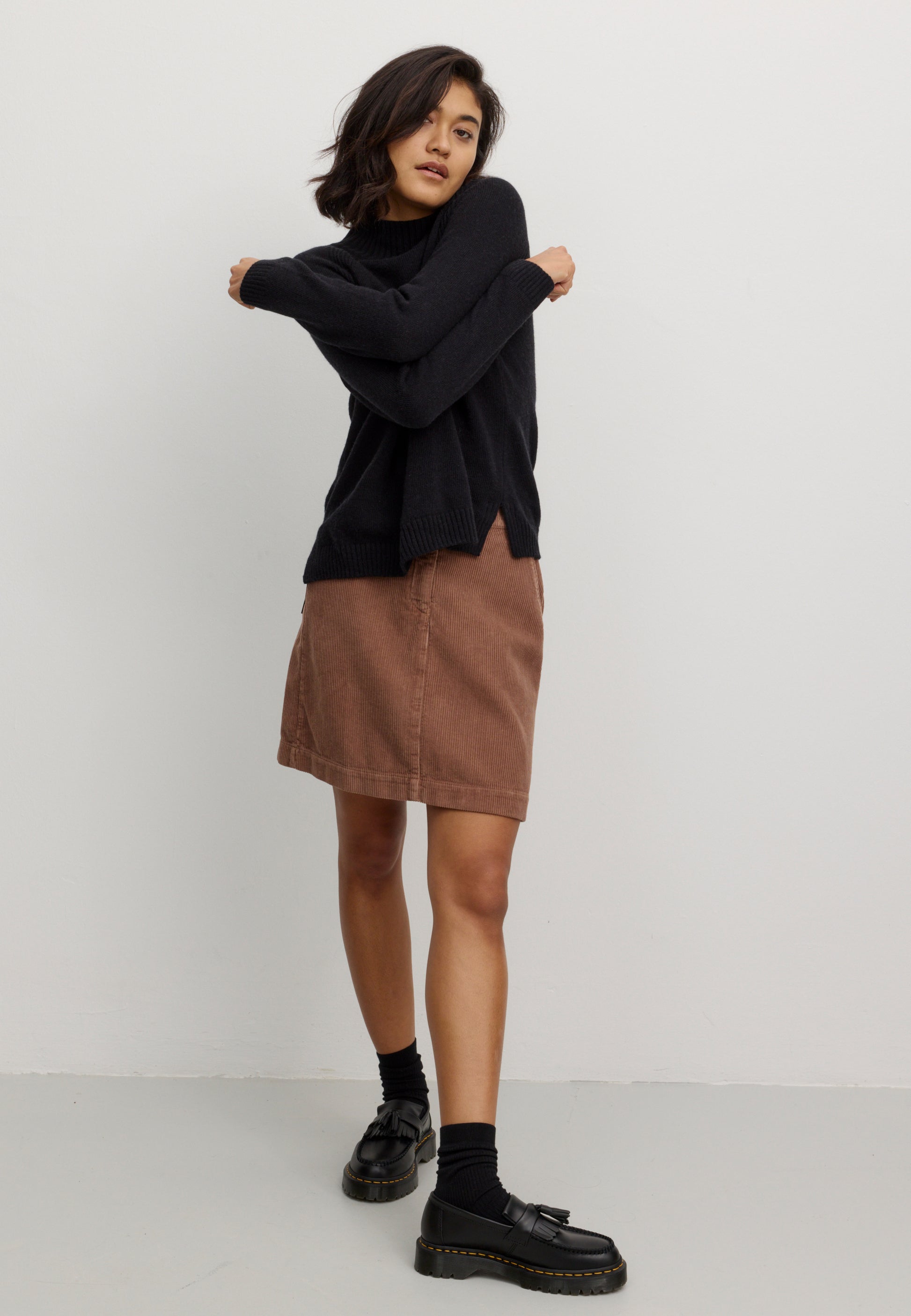 Skirt WISTERIA cognac brown | recolution
