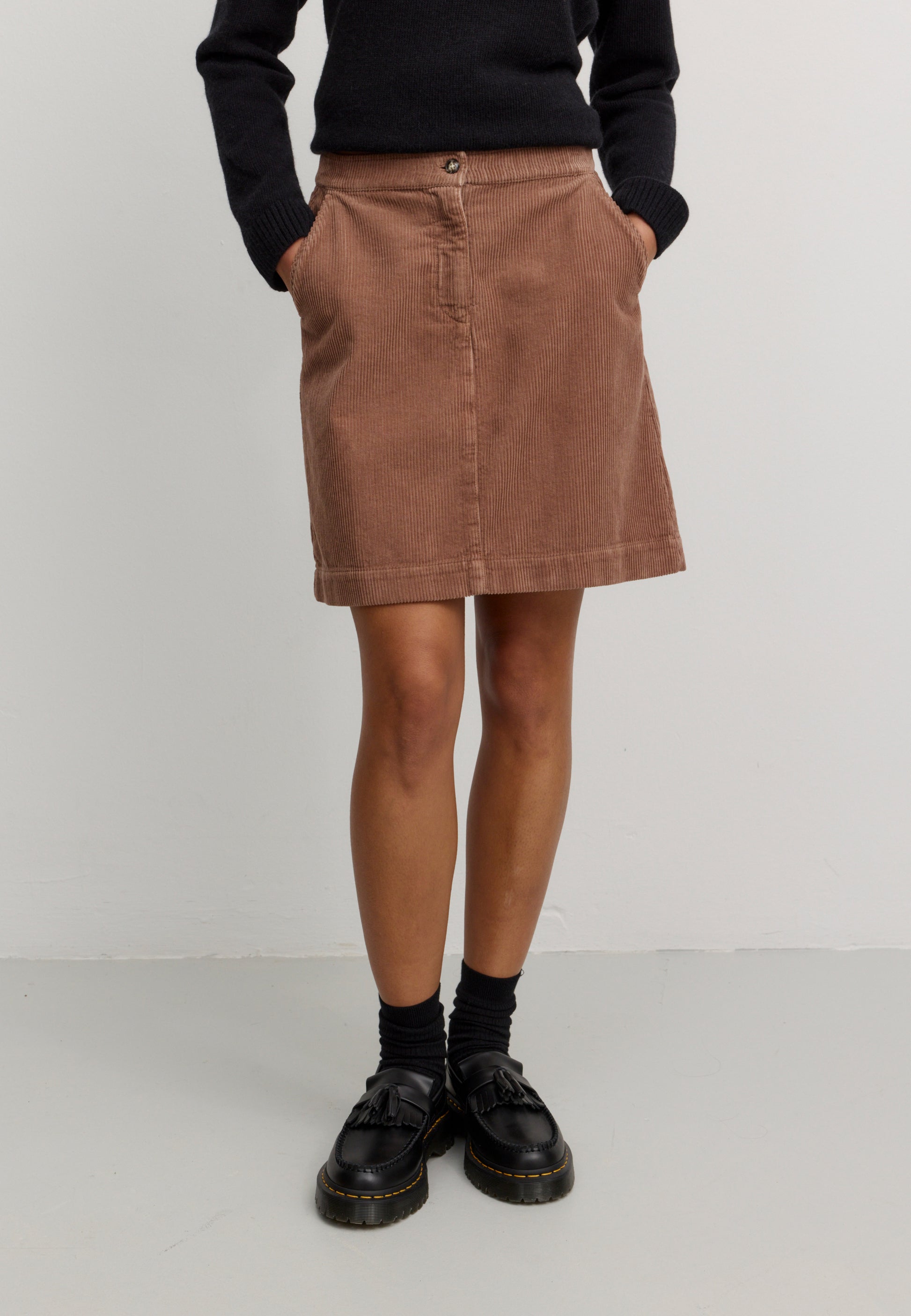 Skirt WISTERIA cognac brown | recolution
