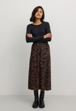 Skirt HOLLY ZEBRA cognac brown | recolution