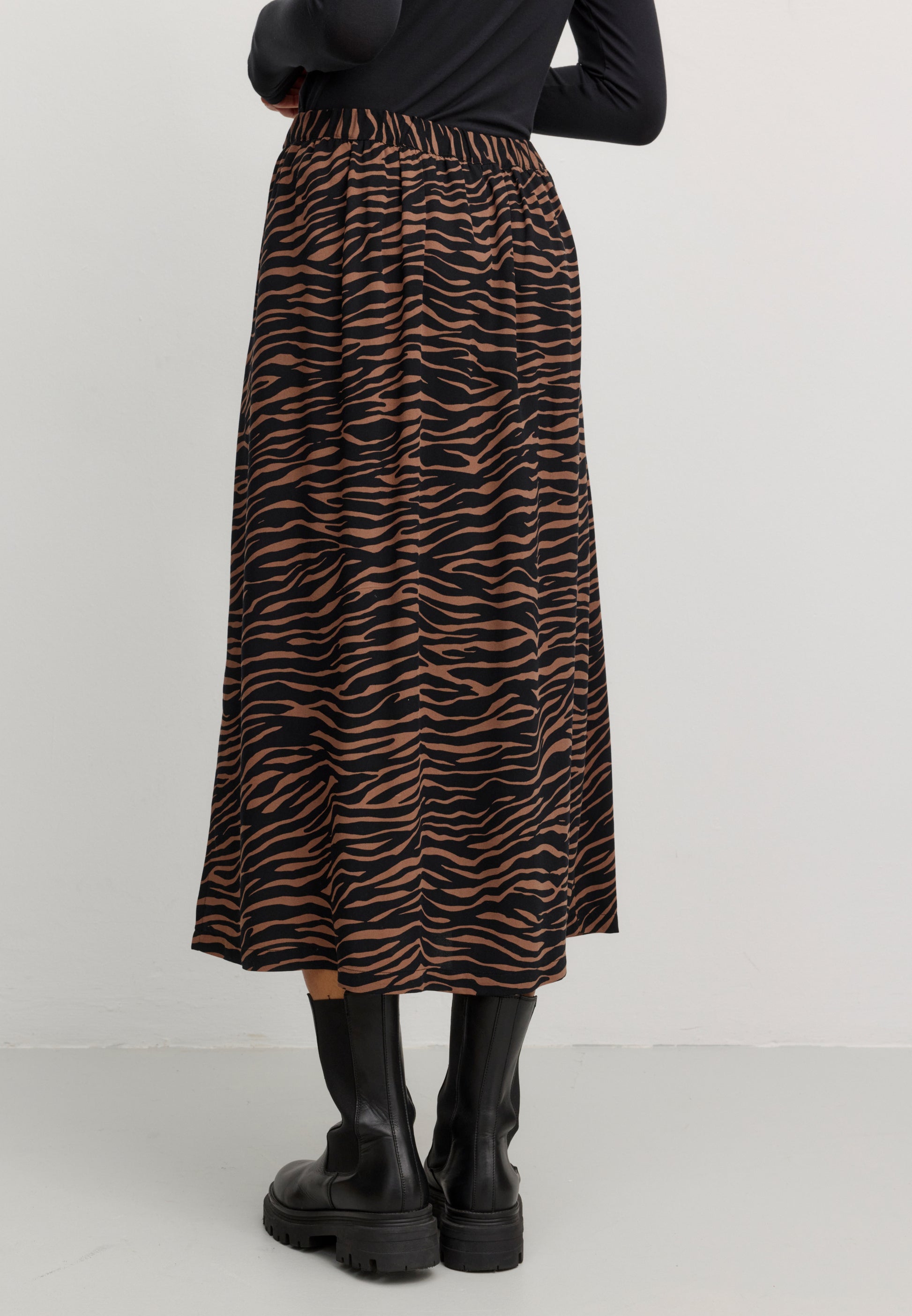Skirt HOLLY ZEBRA cognac brown | recolution
