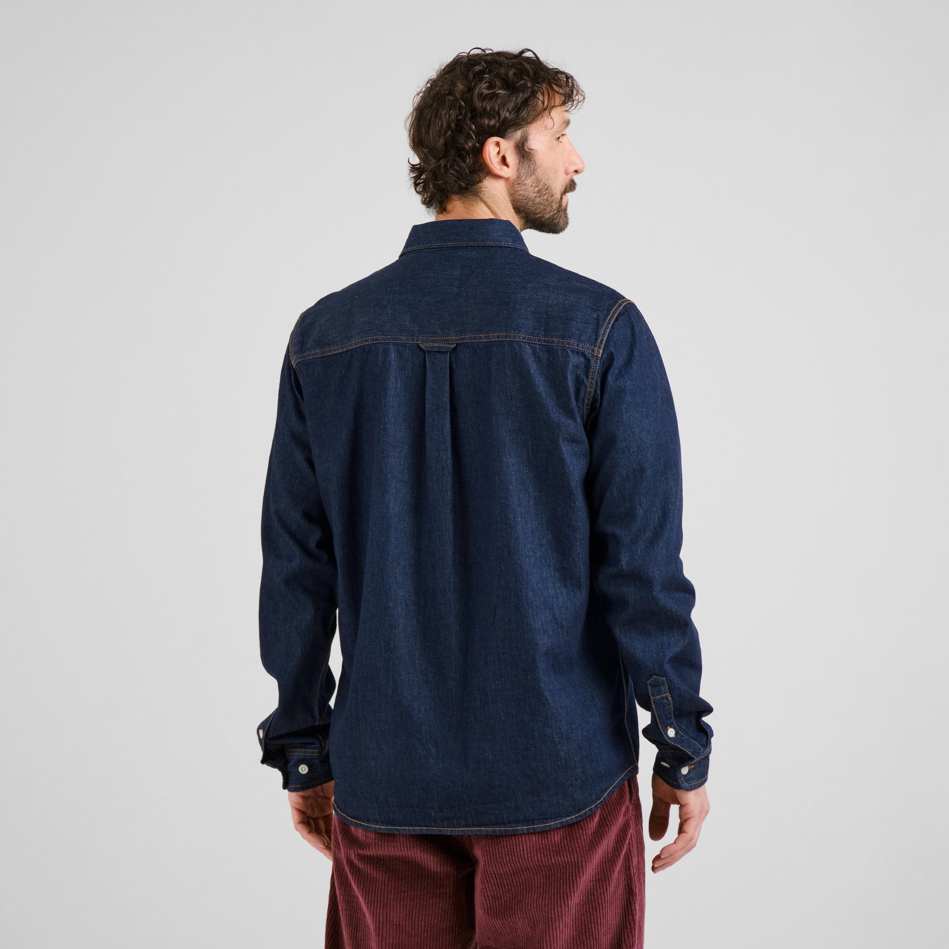 Shirt Lunnevik Denim Dark Blue | DEDICATED