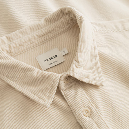 Shirt Varberg Corduroy Oat White | DEDICATED