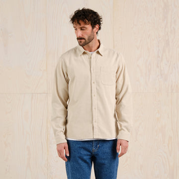Shirt Varberg Corduroy Oat White | DEDICATED