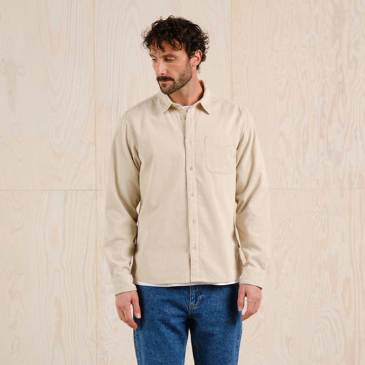 Shirt Varberg Corduroy Oat White | DEDICATED