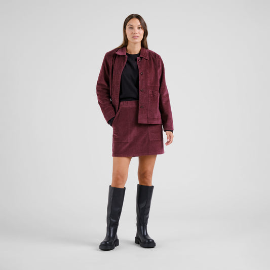 Skirt Majorna Corduroy Fig Red | DEDICATED