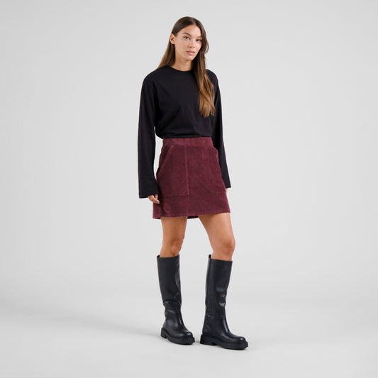 Skirt Majorna Corduroy Fig Red | DEDICATED