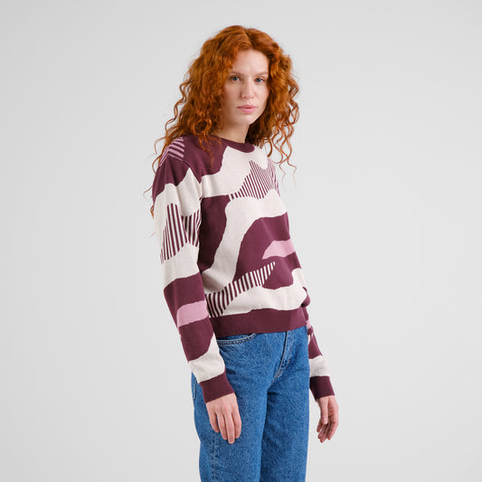 Sweater Arendal Flowing Abstract Multi Color | DEDICATED