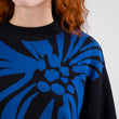 Sweater Limhamn Big Flower Blue | DEDICATED
