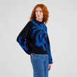 Sweater Limhamn Big Flower Blue | DEDICATED